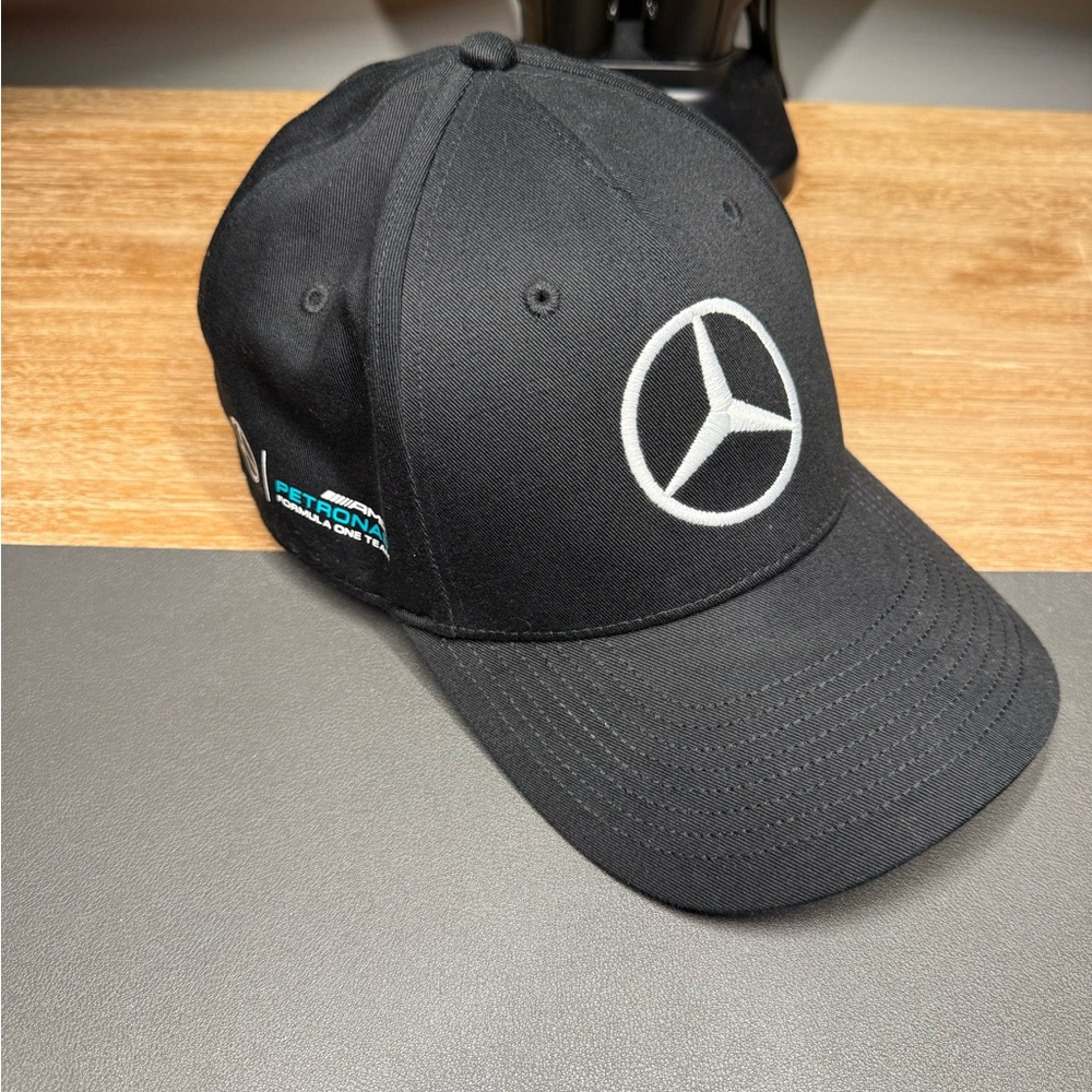F1 Lewis Hamilton AMG Petronad Mercedes Black Cap - Like New